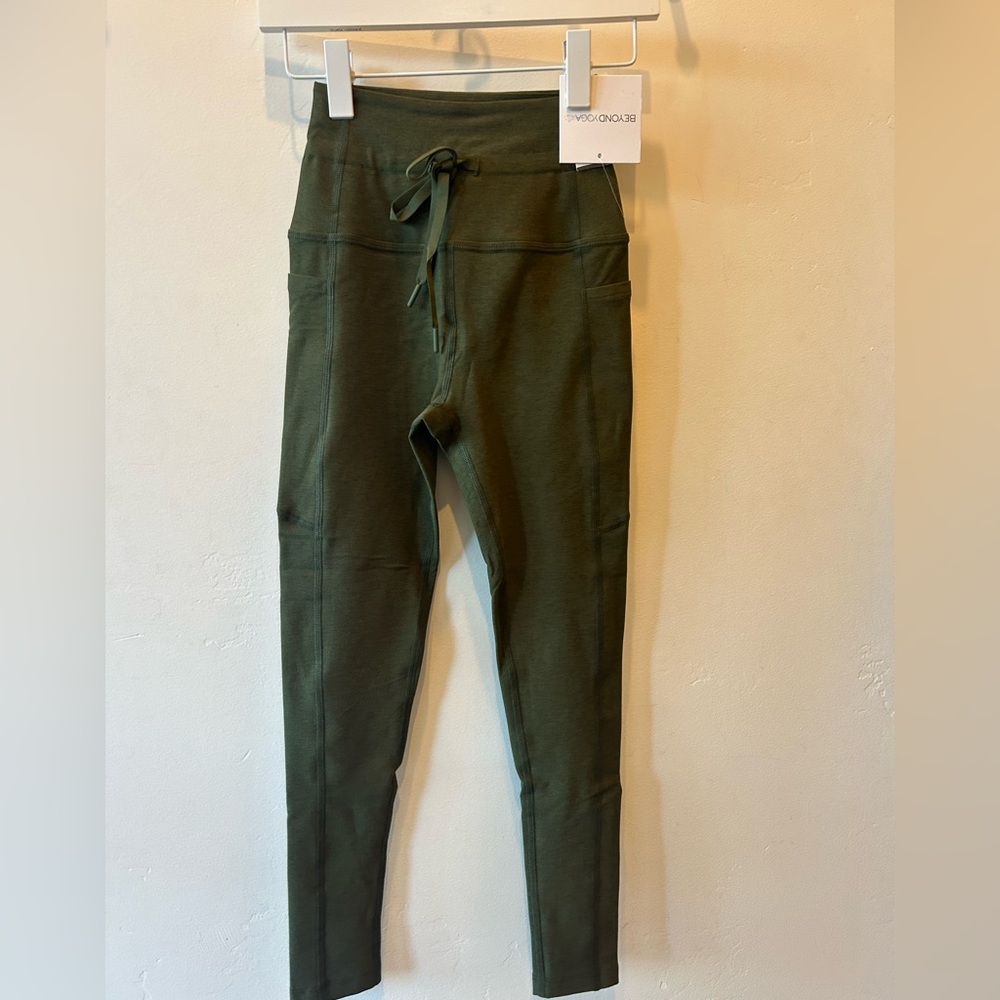 Beyond Yoga Olive High-Waisted Leggings